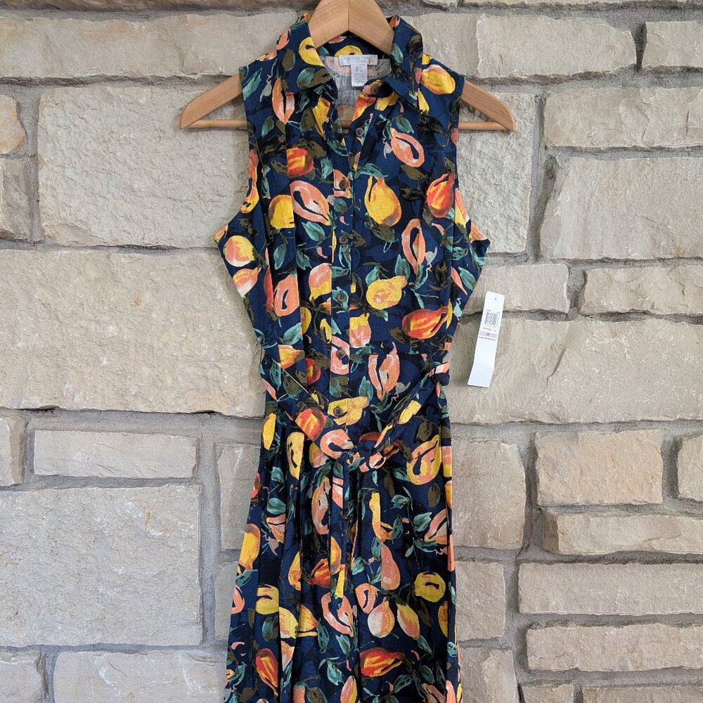 NWT London Times linen blend dress
